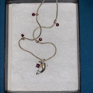 Amethyst Dolphin Necklace
